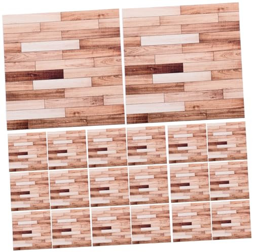 HOOTNEE Holzzaun Aufkleber Mit Holzoptik Selbstklebende Wandfliesen Dekorative Fliesenaufkleber Für Küche Und Bad
