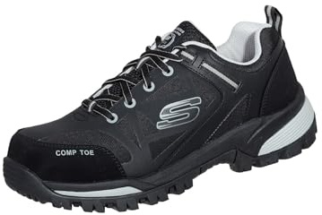 Skechers Men's Galton Pending Construction Boot, negro, gris, 43 EU