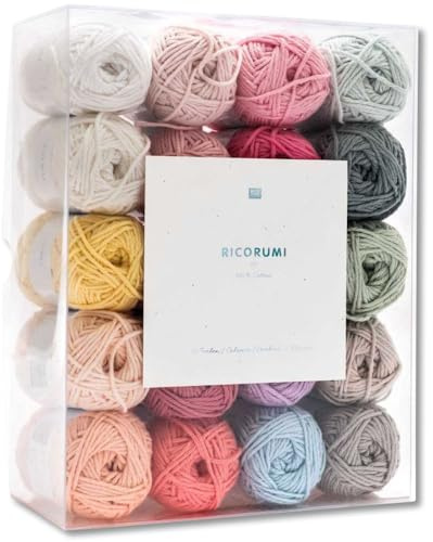Frida's Wollhaus Ricorumi Set 20er Baby Pastell Handarbeit Häkeln Amigurumi Wolle Basteln Baby