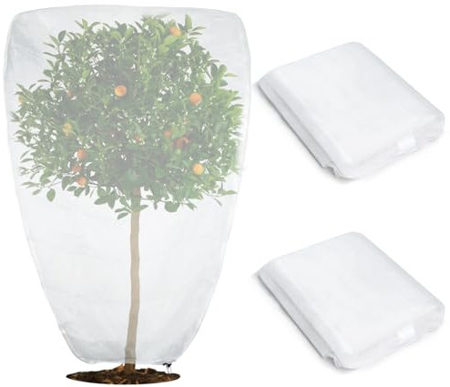 XXXFLOWER Insect Bird Barrier Netting Mesh with Drawstring, Plant Netting Fine Mesh Garden Cover Nets, Garden Bug Cover for Protect Plant Fruits Flower from Insect Bird Eating 3.9 * 5.9Ft