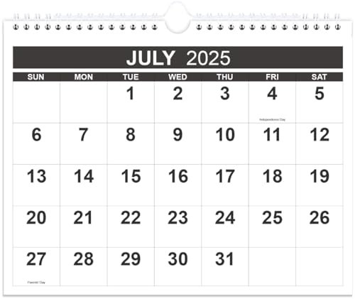 Kalender 2025-18 Monate Wandkalender von Januar 2025 bis Juni 2026, Kalender 2025 mit dickem Papier, 30,5 x 36,8 cm, Blau