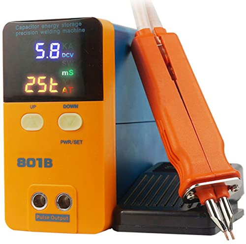 18650 21700 Lithium Battery Pack Building Spot Welder Industrial Energy Storage Battery Welding Machine 801B Mini Portable Spot Welding Equipment 11.6 KW