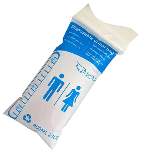 Generisch Urinalbeutel-Gel, Urinbeutel für die Reise - 800 ml Kulturbeutel für Männer und Frauen - Tragbarer, wasserdichter Unisex-Urinbeutel für Frauen, Männer und Langstreckenfahrten