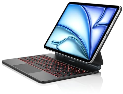 Keyboard Case for iPad Air 11-inch M4/M3 / Air 5th 4th Generation - Magic-Style Magnetic Keyboard Case with Multi-Touch Trackpad Compatible with Apple iPad Air 11” M4/M3/M2 (2026/2025/2024), Air 5