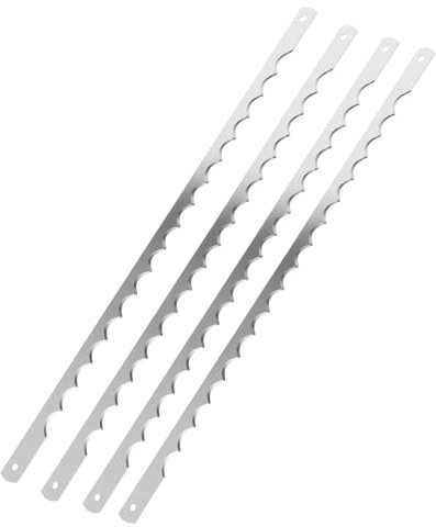 DOITOOL Cuchillas Metálicas para Cortador De Pan Borde Dentado, Accesorio para Rebanadora De Pan Antiadherente, 260 Mm, 4 Unidades, Compatible Panificadora, Uso Cocina y Pastelería