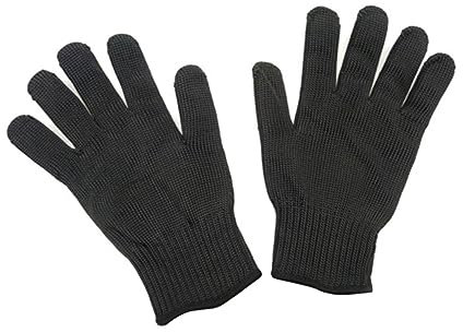 Mikikit 2pcs Cut Resistant Heat-resistant Gloves for Men Level Protection Kitchen Garden Mechanics Working Gloves for Cutting Slicing