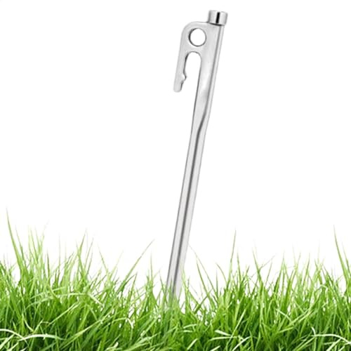 Lunaobrik Zeltheringe für Zelte, Zeltheringe, Mehrzweck-Zeltheringe, aus Edelstahl, einfach zu verwendende Spikes, Zubehör für Zelte, Planen u