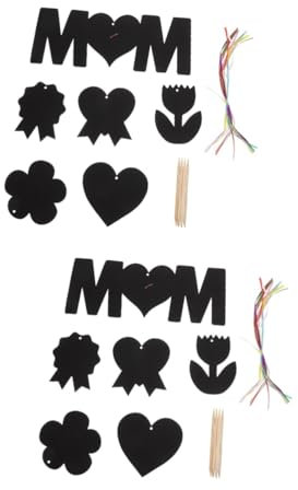 2 Sätze Kratzer Zum Muttertag Kratzbild Zum Muttertag Partydekoration Zum Muttertag Kratzbasteln Zum Muttertag Partygeschenk Kratz-bastelset Zum Muttertag Muttertagsdeko Papier VICASKY