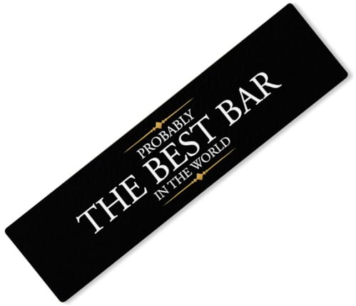 Probably The Best Bar Printed Bar Runner Beer Mat Label Ideal Pub Cafe Home Occasion 12