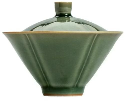 LNKUGN Mini gaiwan de Porcelana celadón de 90 ml para té, sopera Verde sólida con Tapa, Juego de té de Viaje Kung Fu, Tazas pequeñas, Cuencos, chawan