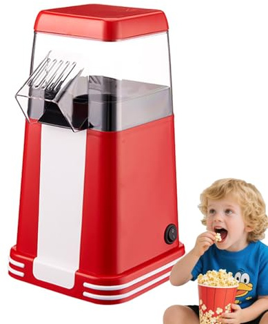Máquina de Palomitas | Palomitero Estilo Retro por Aire Caliente,Compacto Automático Para Hacer Palomitas En Casa Reuniones Familiares