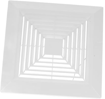 BAZEITFLOW Badezimmer Abluftventilatorabdeckung Quadratisch aus Robustem Kunststoff mit Federn Einfache DIY Montage Langlebige Ventilatorabdeckung Ersatzteil für Deckenlüftung