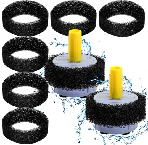 Filtro de Fuente para Gatos Filtro de Fuente de Agua para Mascotas Redondo de 3 Pulgadas, 8 Piezas de Esponja de Agua para Gatos de Espuma para Polvo y desechos, Apta para Suministros-