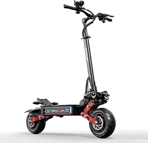TIFGALOP Patinete Eléctrico CL8 para Adultos, Neumáticos Todoterreno de 11 Pulgadas, Motores Duales, Batería de Litio de 60 V y 33Ah, Suspensión Completa, Frenos de Disco, Plegable