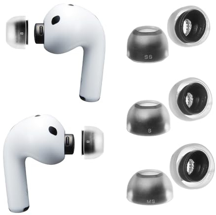AZLA SednaEarfit MAX Ohrstöpsel für AirPods Pro 3 – Premium einteilige medizinische Silikon-Ohrstöpsel mit weicher Passform, verbessertem Komfort und Geräuschisolierung (3 Paar) (SS/S/MS)