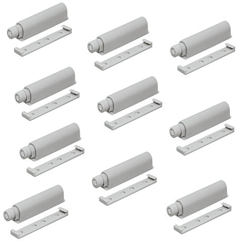 Gedotec Druckschnapper Magnet-Schnapper Push-to-Open Türöffner mit magnetischer Zuhaltung | Türschnapper stark mit magnetischer Gegenplatte | 20 Stück - Druck-Möbelschnäpper Schublade & Schranktüren