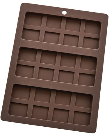 Mrs. Anderson's Baking Chocolate Mold, Non-Stick European-Grade Silicone, Triple Chocolate Bar