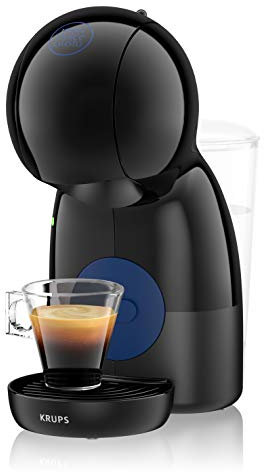 Nescafé Dolce Gusto Piccolo XS KP1A08 Krups Cafetera de cápsulas con 15 bares de presión, capacidad 0.8 L, bebidas frías o calientes, modo Eco, 30 tipos café, bandeja regulable 3 alturas, color negro