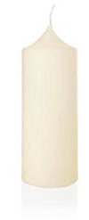 innaGLAS Bougie d'église Franziska, Ivoire, 25cm, Ø10cm, 207h - Made in Germany - Bougie Cierge