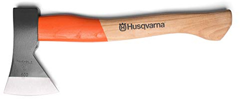 Husqvarna Acepta acero forjado 600 gramos (peso cabeza) mango madera para leña, trabajos de jardinería y senderismo, fabricado en Alemania