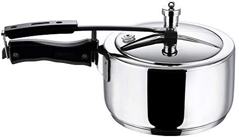 Vinod Pressure Cooker Stainless Steel – Inner Lid - 5.5 Liter – Sandwich Bottom – Indian Pressure Cooker – Induction Friendly Cooker – Best Used For Indian Cooking, Soups, and Rice Recipes, Quinoa