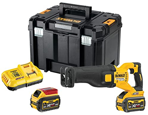 Sierra Sable sin escobillas XR FLEXVOLT 54V con 2 baterías 54V/18V Li-Ion 6Ah y maletín