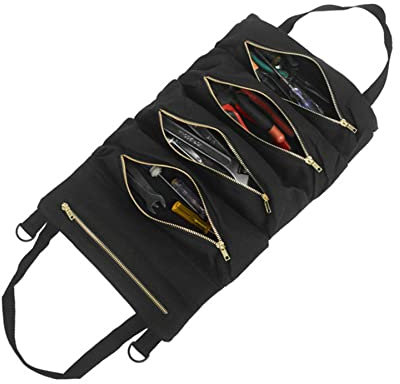 Großer Schraubenschlüssel, Rolltasche, Reparaturwerkzeug, Organizer, Eimer, Werkzeugtasche, praktische kleine Werkzeugaufbewahrung, Auto-Rücksitz-Organizer (schwarz)