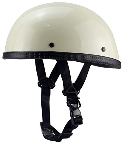 XDKJ retrò Caschi da Moto Casco Mezzo Guscio per Adulti ECE DOT Omologato Casco Demi-Jet Motociclista Elmetto metà Aperto Faccia Mezzo Casco Scodella Caschi Aperto Faccia Casco