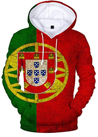 YuanDiann Qatar Coupe du Monde Football Pull a Capuche Fans Manche Longue Homme Femme Loose Sweat Shirt Impression Extensible Sport Casual Hoodie avec Poche