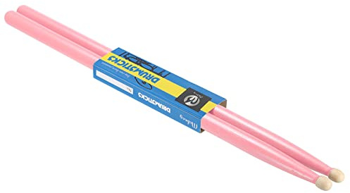 PATIKIL Acero Legno Bacchetta Anti Scivolo Tamburo Bacchetta 5A Rosa 1 Coppia per Percussioni Musicale Strumento Percussioni