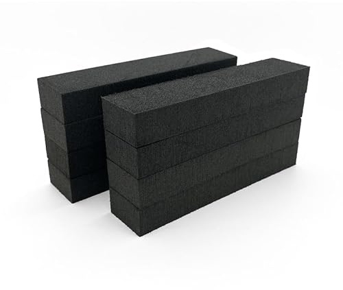 SPORTTAPE Rugby Lifting Blocks - Pack of 8 | Reusable Foam Blocks for Lineout Lifters Grip and Lineout Jumpers in Rugby - Black, 150mm x 30mm x 25mm