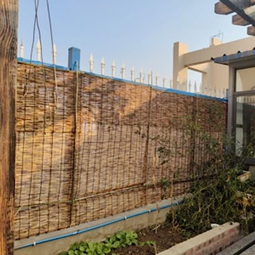 Bamboo Shades for Windows Reed Blinds Privacy Translucent Roll Up Blinds Grass Mat Partition Door Curtain Sun Protection, Breathable,Bamboo Shades Blinds Suitable for Decks, Porches,Balconies,Backyard