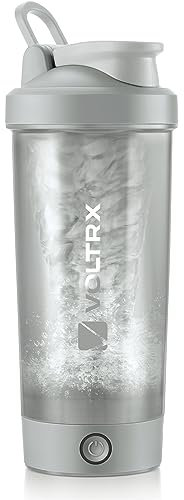 VOLTRX Titanus Bouteille shaker de protéines, mélangeur de protéines électrique rechargeable USB C, pour shakes protéinés et shakes de remplacement de repas, sans BPA, 600 ml