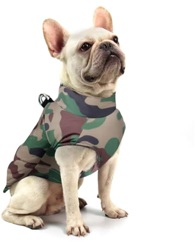FEimaX Hundkappa Vattentät vinterjacka med varm jacka Valpväst Utomhusdjur Vindtäta kläder Hundkläder för kallt väder, mjukt vadderad sele med D-ring för små, medelstora och stora hundar