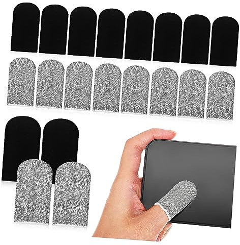 Mikikit 40 Stück Fingerlinge Für Handyspiele Schweißabweisend Atmungsaktiv Rutschfestes Fingerschutz Aus Kohlenstofffaser Mit Touchscreen Abdeckung Für Mobiles Gaming Und Smartphone Nutzer