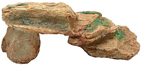 minkissy Sonnenplattform Für Schildkröten Reptilienversteck Aus Kunstharz Felsen Für Terrarium Dekoration Für Bartagamen Und Eidechsen Reptilienbedarf