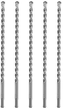 SALI SDS Plus Bohrer Set 12x310mm 5 tlg. Hammerbohrer Set Betonbohrer mit 4 Hartmetall Spitze & Präzises Schnelles Bohren in Beton Zubehör Bohrhammer Steinbohrer für Stahlbeton,Naturstein,Ziegelmauer