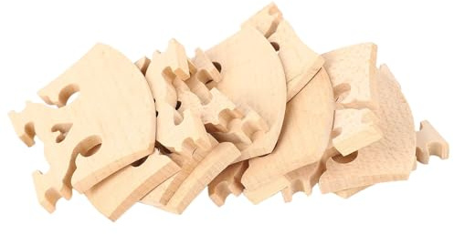 10PCS 4/4 Violine Brücke Ersatz Herz Form Ahorn Holz String Brücke für Barock Stil Violinen (Holzfarbe 4/4)