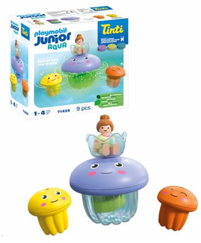 PLAYMOBIL 71439 Famille de méduses - Junior Aqua & Tinti - Comprend Un Personnage, Une Grande méduse et Deux bébés méduses - Dès 1 an