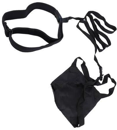 VGEBY Schwimmfallschirm, Schwimm-Widerstandstrainingsgürtel-Set mit Schleppfallschirm für und Erwachsene (Black