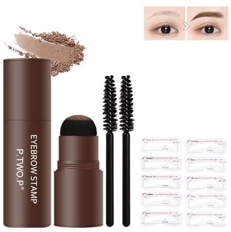 Timbri Per Sopracciglia,Timbro Sopracciglia Impermeabile, Stampa Del Sopracciglio, Kit Di Timbri Per Sopracciglia, Kit Di Stencil Per Sopracciglia Impermeabili, Marrone Scuro