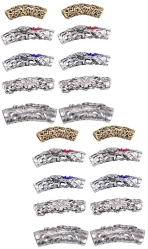 Beatifufu 2 Sets Haarperlen Für Dreadlocks Metalllegierung Röhrenperlen Dekorationen Für Kurzes Lockiges/glattes Haar Flechtschmuck Für Männer/frauen 10 Stück * 2