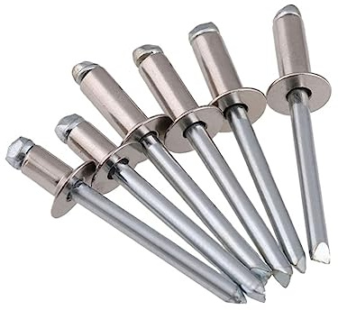 Aluminium/Stahl Blindniet mit offenem Ende, Nieten 100 PCS 304 Edelstahl offenes Ende flache Senkkopf Pop Blindnieten 6mm(6mm)