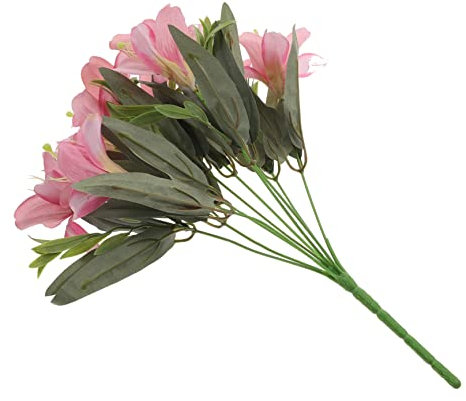 TOPBATHY Giglio Artificiale Bouquet Di Fiori Finti Composizione Floreale Per Veranda Ornamento Floreale