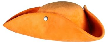 T4039-4600 neon orange Damen Herren Rokoko-Piraten Hut Dreispitz