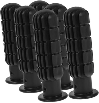 Kisangel 6 Stück Tischfußballgriff Kickergriff Kickertischteile Griffe für Tischkicker Kicker-Griffknöpfe Fußball-Griffteile Griffe für Fußballtische Tischfußballzubehör PVC Black