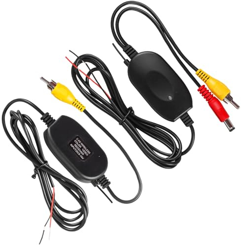Kit émetteur-récepteur vidéo sans fil 2,4 GHz pour caméra de recul de voiture – Transmetteur RCA sans fil 12 V, transmission vidéo couleur pour caméra avant/arrière