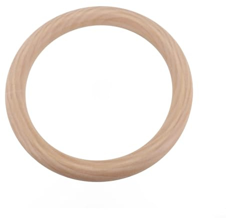 SiSinkal Handgefertigte Holzringe, Naturholzkreis, Bastelmaterial, unlackierte runde Reifen für DIY-Projekte, Makramee-Wandkunst, Dekoration, Schmuckherstellung (15 cm x 1,5 cm)