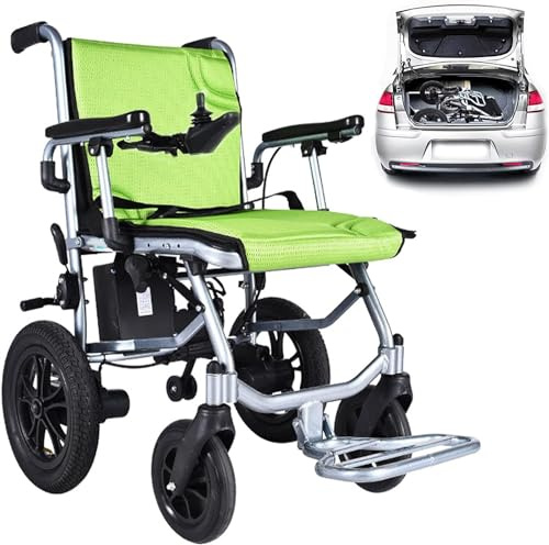 Sedia a rotelle elettrica, sedia a rotelle leggera, per anziani e disabili, soluzione compatta di transito da viaggio con design resistente alle intemperie
