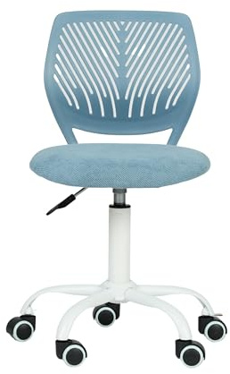 FurnitureR Schreibtischstuhl, ergonomischer Drehstuhl ohne Armlehnen, höhenverstellbarer Bürostuhl mit Rollen, komfortabler Arbeitsstuhl für Home Office, Schlafzimmer und Arbeitszimmer
